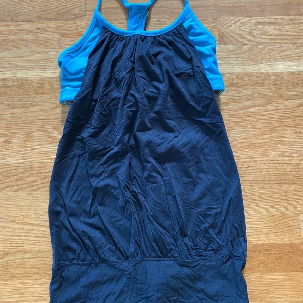 Lululemon Turquoise & Black Workout Top